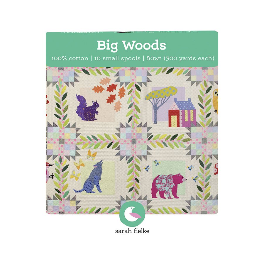 Big Woods BOM - Aurifil Thread Set - Curated by Sarah Fielke – Pink Door  Fabrics