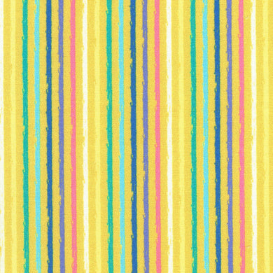 Dino Darlings - stripes - Buttercup- for Robert Kaufman SRKD-22511-136