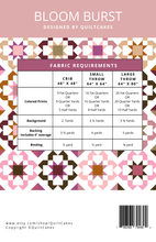 Load image into Gallery viewer, Bloomburst Quilt Pattern Printed by Quilt Cakes