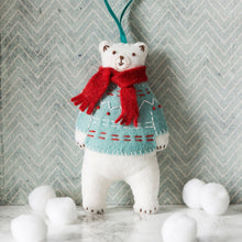 Load image into Gallery viewer, Polar Bear Felt Craft Mini Kit