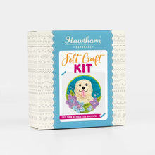 Load image into Gallery viewer, Golden Retriever Felt Craft Brooch Kit | Complete Craft Kit