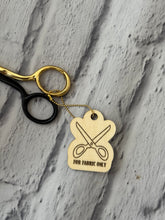 Load image into Gallery viewer, Fabric Scissors Fob - “For Fabric Only”