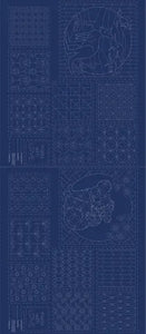 Fauna Sashiko Panel  - Navy -  DV4096