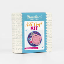 Load image into Gallery viewer, Embroidery Hoop Felt Craft Brooch Kit | Complete Craft Kit