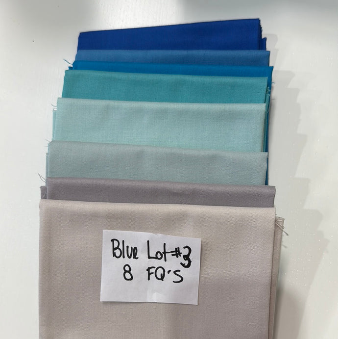 Clearance solid fat quarters - Blue Lot #3