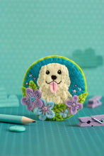 Load image into Gallery viewer, Golden Retriever Felt Craft Brooch Kit | Complete Craft Kit