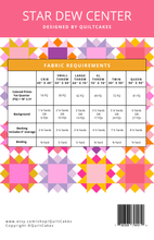 Load image into Gallery viewer, Star Dew Centers Quilt Pattern Printed by Quilt Cakes