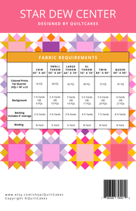 Star Dew Centers Quilt Pattern Printed by Quilt Cakes