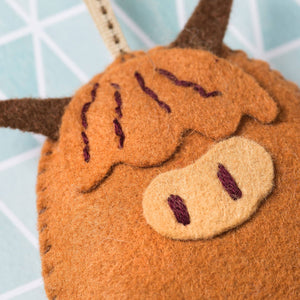 Highland Cow Felt Craft Mini Kit by Corrine Lapierre