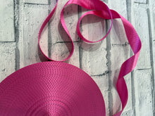 Load image into Gallery viewer, 1” Polyester Webbing Herringbone - Carnation #82 - per  metre
