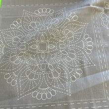 Load image into Gallery viewer, Sashiko Panel Mandala - Grey Dv4066