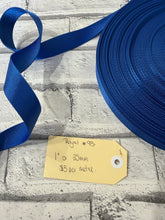 Load image into Gallery viewer, 1” Polyester Webbing Herringbone - Royal  #98 per  metre
