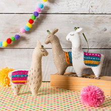 Load image into Gallery viewer, Llamas Felt Craft Kit by Corinne Lapierre