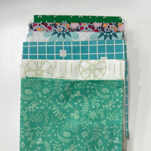 Clearance 6 fat quarters - Green pack