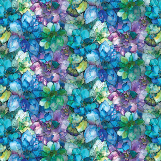 Gigi in the Garden - Stained Glass Succulents-Camelot Fabrics -16240106-01