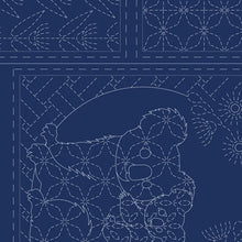 Load image into Gallery viewer, Fauna Sashiko Panel  - Navy -  DV4096