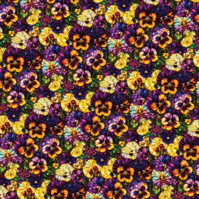 Gigi in the Garden - Stained Glass -Pansies -Multi - Camelot Fabrics - 16240102-01