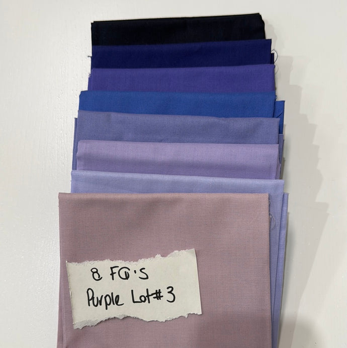 Clearance solid fat quarters - purple Lot # 3