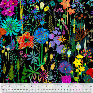 Gardenia by Sally Kelly - Flora - Black - 53763D-1