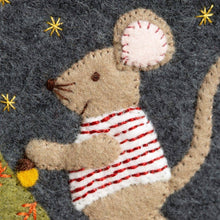 Load image into Gallery viewer, Christmas with the Mouse Family Felt Appliqué Hoop Kit by Corrine Lapierre