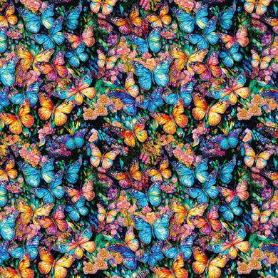 Gigi in the Garden - Stained Glass -Butterflies-Multi - Camelot Fabrics - 16240101-01