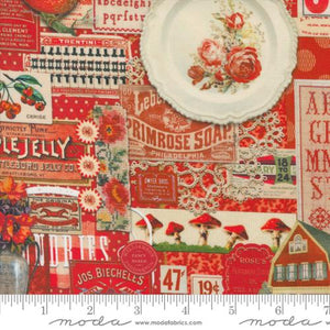 Curated in Color - Red Collage by Cathe Holden  for Moda Fabric 746012