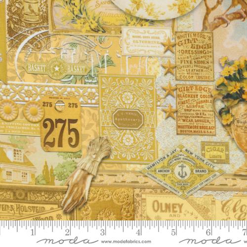 Curated in Color - Yellow Collage by Cathe Holden  for Moda Fabric 7460 14