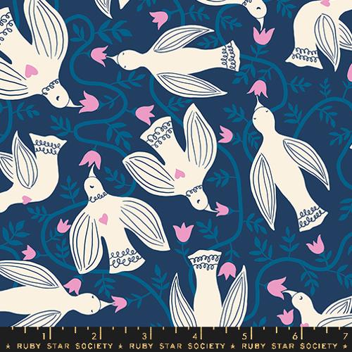 Endpaper - Ruby Star Society -  Hummingbirds - Bluebell RS6040 15