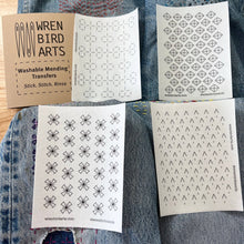 Load image into Gallery viewer, Washable Mending Patterns Set #8 Craft Brown - Wrenbird Arts