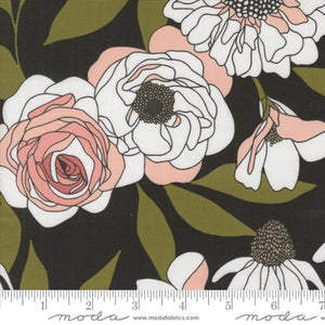 Botany - Cabbage Rose  - Ink  for Moda Fabrics  - 11550 12