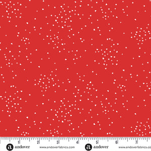 Heart Stars  - Red by Andover Fabrics A-1091-R