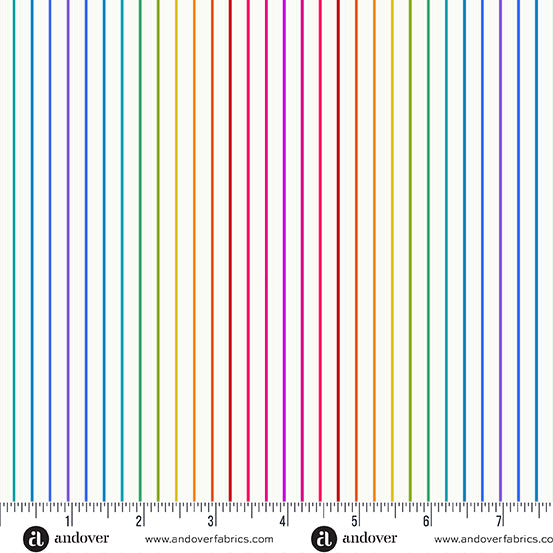 Alison Glass -Color Wheel  - Andover Fabrics  - Spectrum Stripe  - Day - A-1447-L