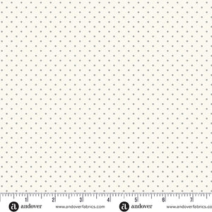 Poppy Seeds- Andover Fabrics  - Fog - A-1526-C