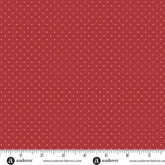 Poppy Seeds- Andover Fabrics  - Cranberry - A-1526-R