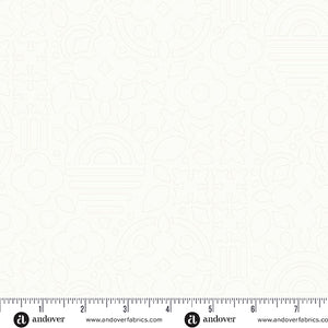 Alison Glass - Sun Print Whisper - Andover Fabrics  -  Stencil - Snow - A-1556-L