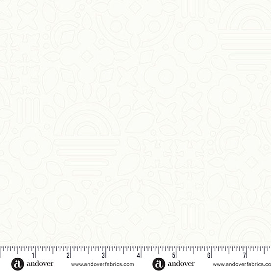 Alison Glass - Sun Print Whisper - Andover Fabrics  -  Stencil - Snow - A-1556-L