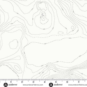 Alison Glass - Sun Print Whisper - Andover Fabrics  -  Topography -Boulder - A-557-C
