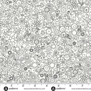 Alison Glass - Sun Print Whisper - Andover Fabrics  -  Woodland - Panda A-1558-K1