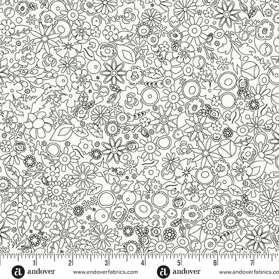 Alison Glass - Sun Print Whisper - Andover Fabrics  -  Woodland - Panda A-1558-K1