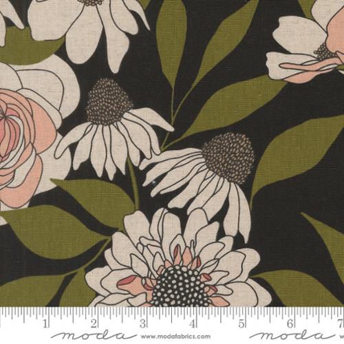 Canvas/Linen -Botany Mochi Linen Ink 1155012L by Alli K Designs for Moda Fabric