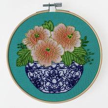 Load image into Gallery viewer, Peony Embroidery Kit - Rickrak