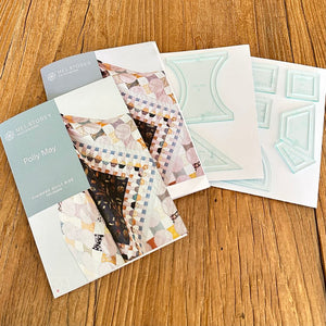 Polly May Quilt Pattern with acrylic templates by Mel Storey