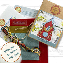 Load image into Gallery viewer, Folk Birdhouse Felt Craft Mini Kit - Corinne Lapierre Ltd