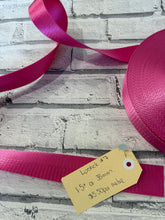 Load image into Gallery viewer, 1.5” Polyester Webbing Herringbone -  Lipstick  #7 per metre