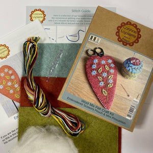 Scissors Pouch and Mini Pin Cushion Felt Craft Mini Kit by Corrine Lapierre