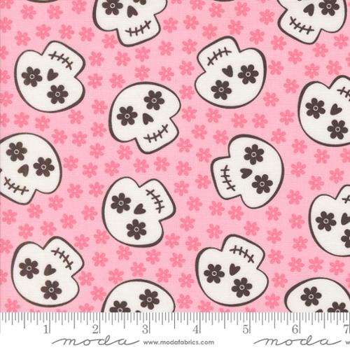 Fab Boo Lous - Cheery Skull  - Night by My Sister & Me for Moda Fabrics