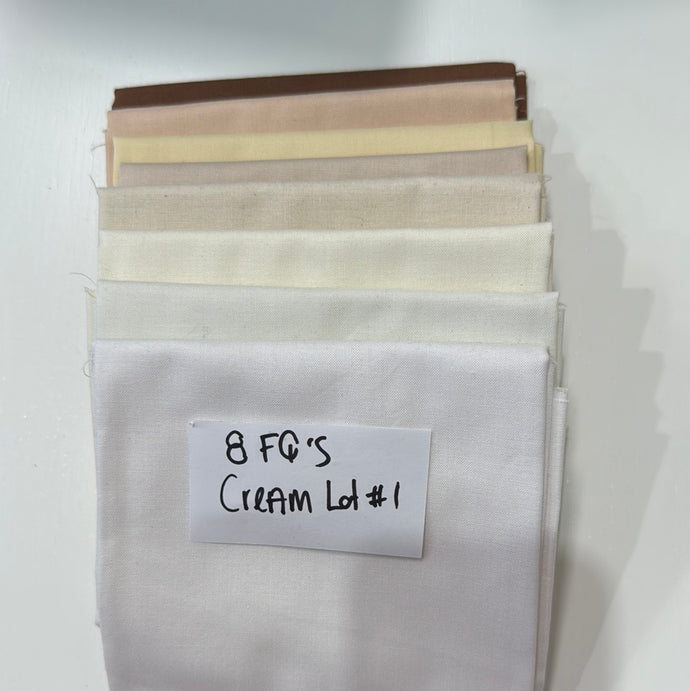 Clearance solid fat quarters - Cream Lot #1