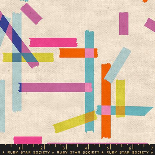 Linen/Canvas - Washi Plus - Ruby Star Society- Washi Tape - Natural RS110611L