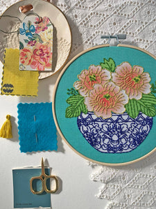 Peony Embroidery Kit - Rickrak