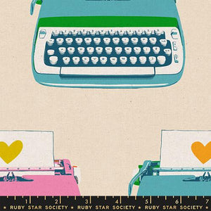 Linen/Canvas - Ruby Star Society- Typewriters -Canvas in Natural RS010815L